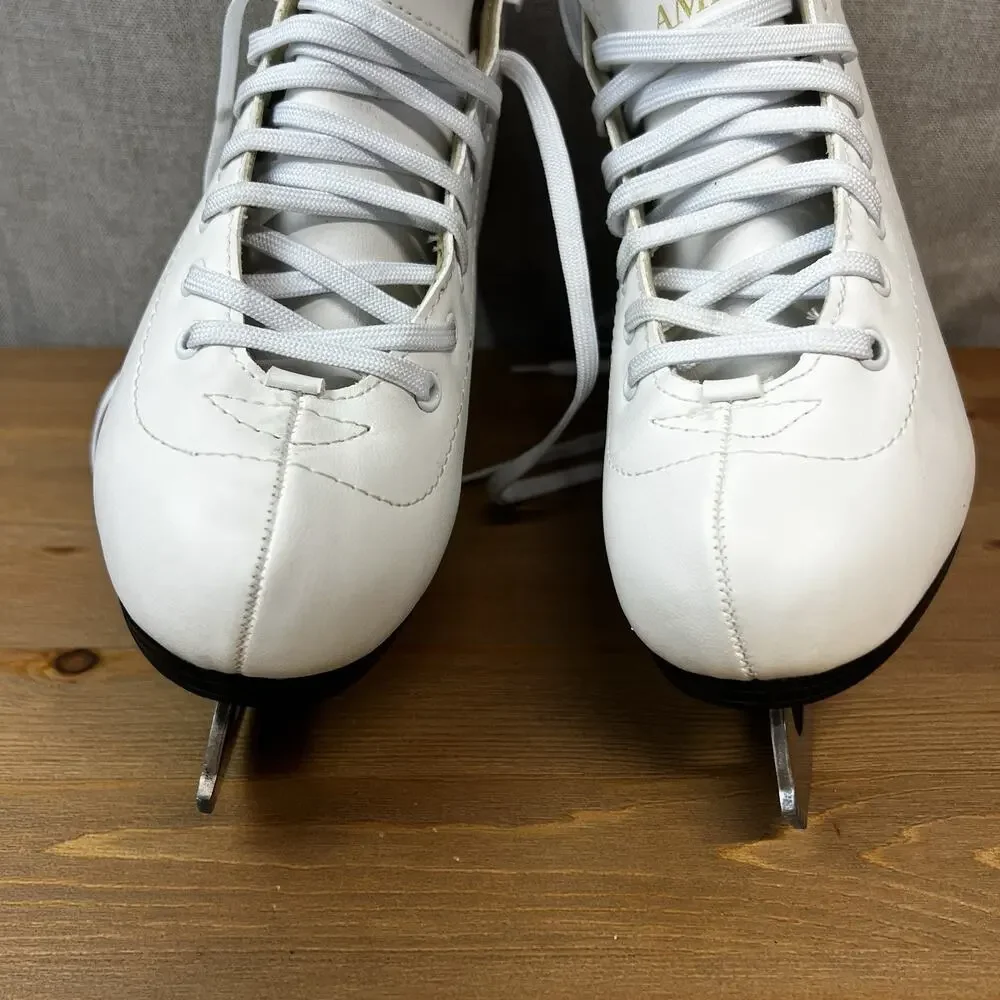 American Athletic Tricot-lined Women's Ice Skates Sz 6 Lightly Used EU 36-37